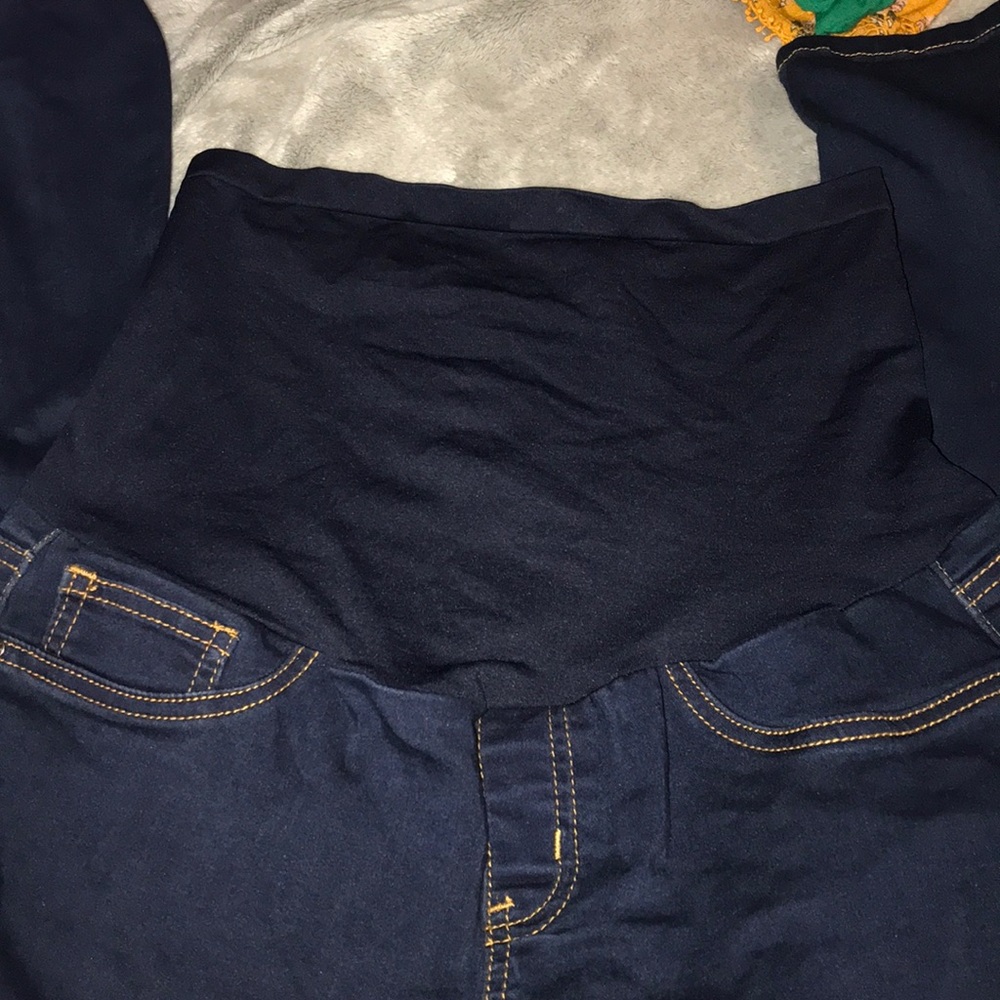 Dark blue maternity jegging